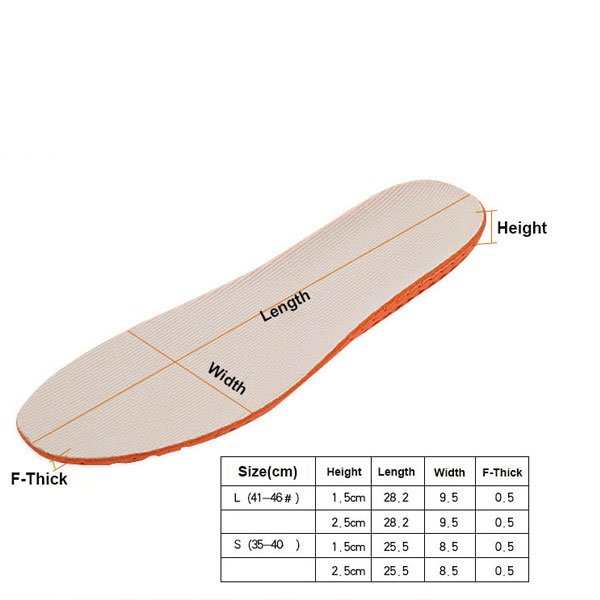 スマートなステップ高さ増加インソールの反汗靴インソールZG - 343