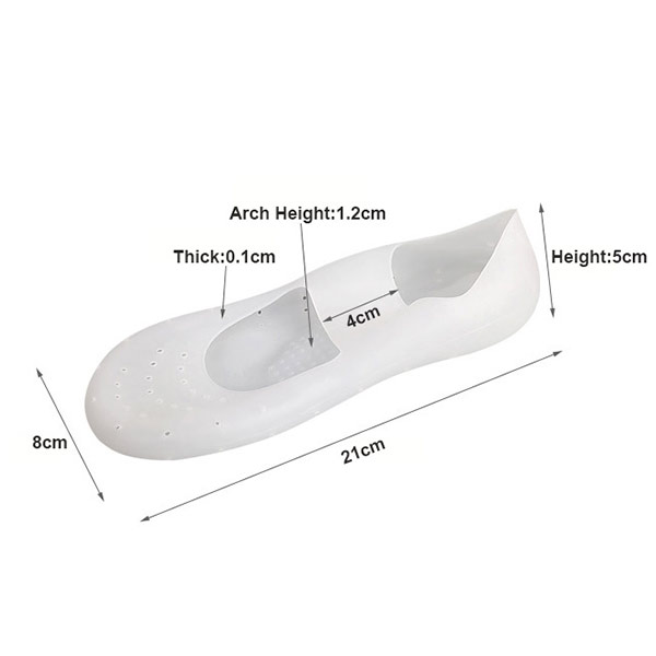 通気性アンチクラックホワイトニング水分アーチサポートシリコーンゲルスパ靴下新製品ZG - 450